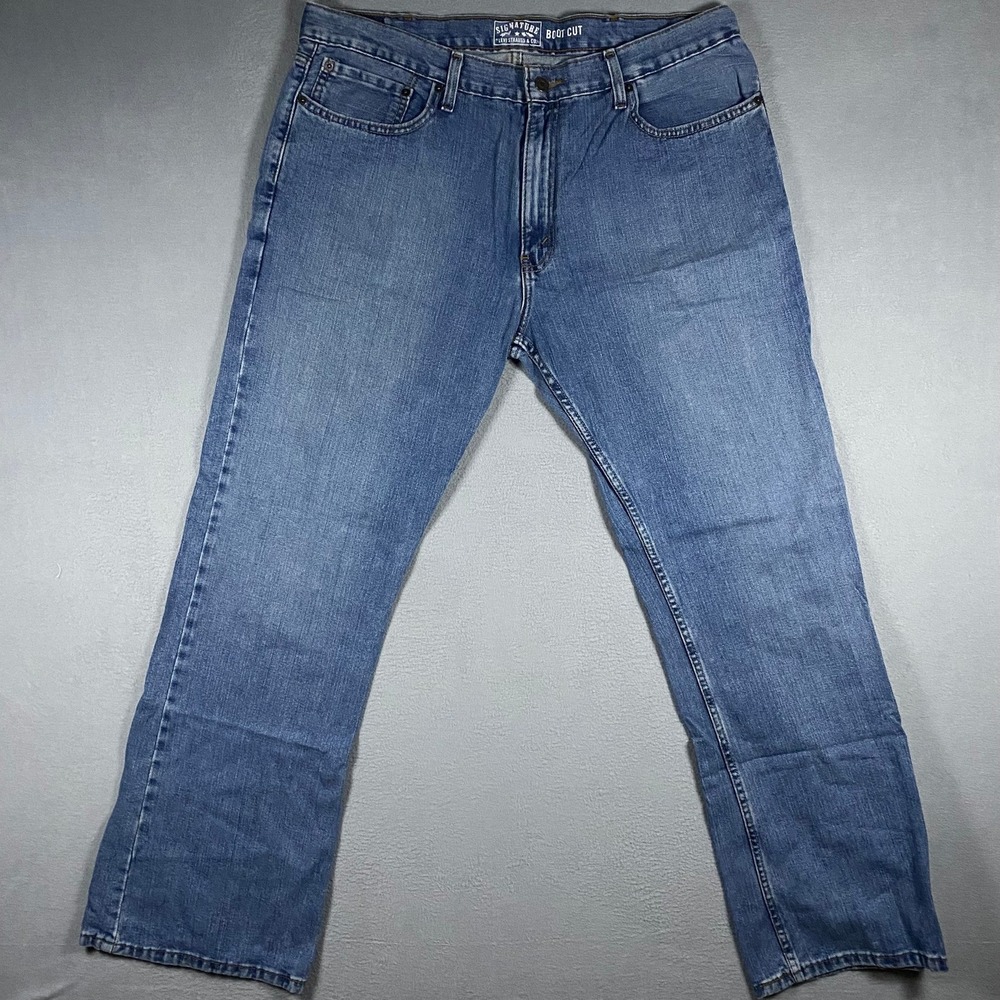 Levis Signature Mens Boot Cut Jeans‎ Medium Wash 38x32